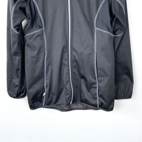 Asics Running Jacket Full Zip Black Water Repellant Activewear Women Size Small - Picture 3 of 9